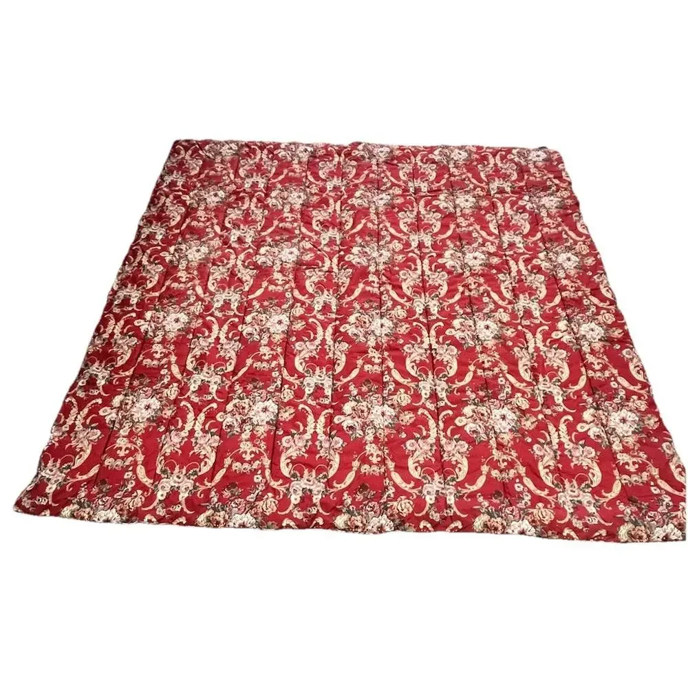 Vintage RALPH LAUREN red floral Marseilles Comforter FULL/QUEEN